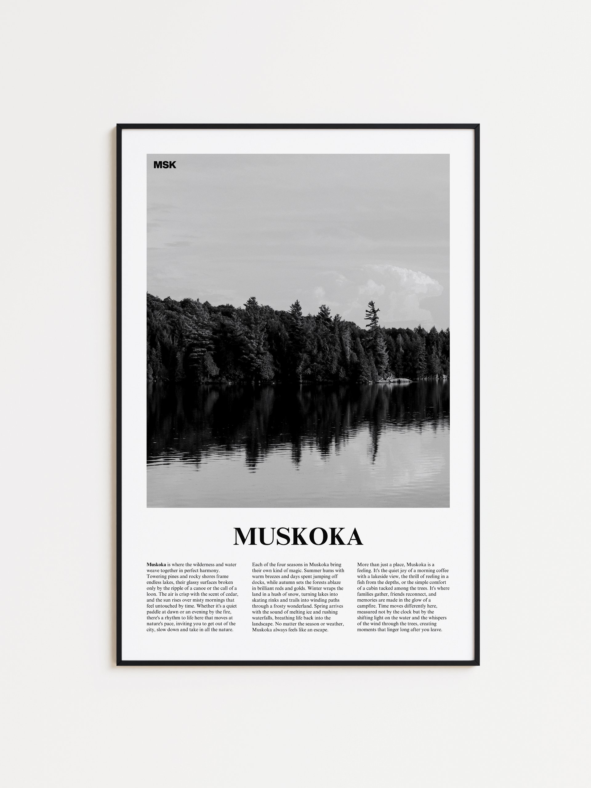 Muskoka 01 Newspaper Poster | Framed product image (1)
