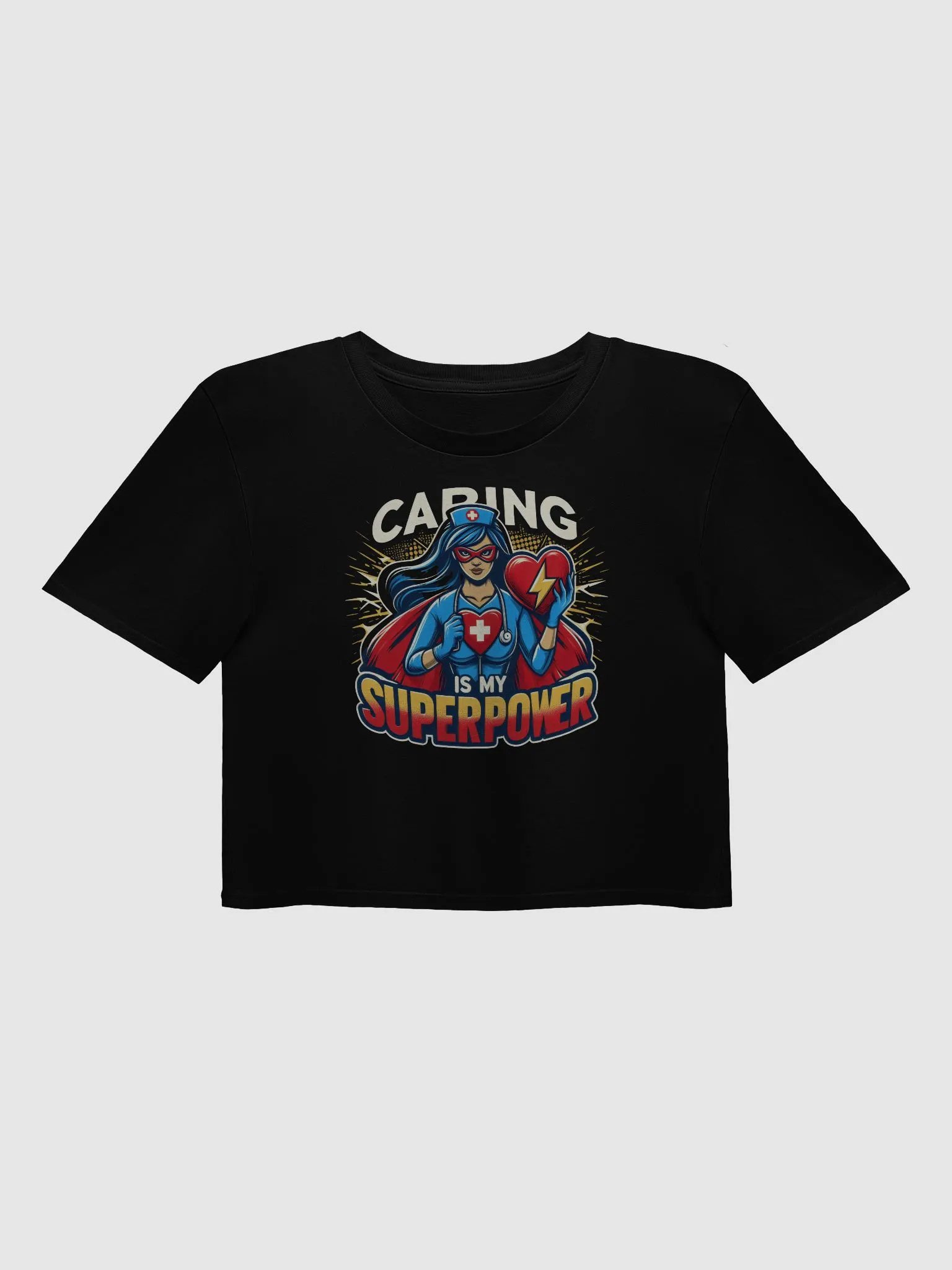Caring Superhero Crop Top product image (1)