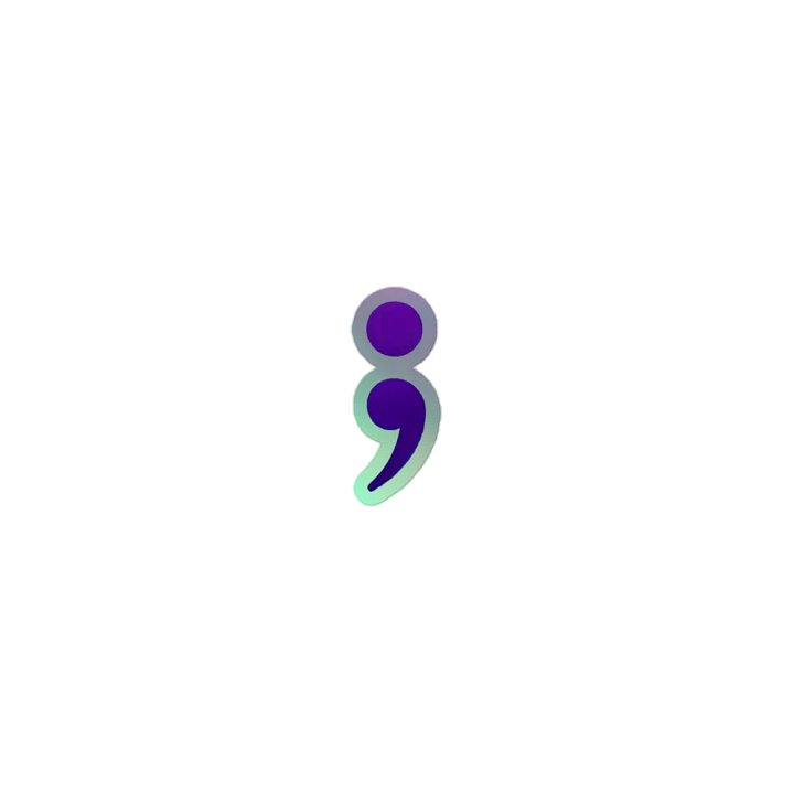 Holographic Semicolon Sticker Set product image (1)