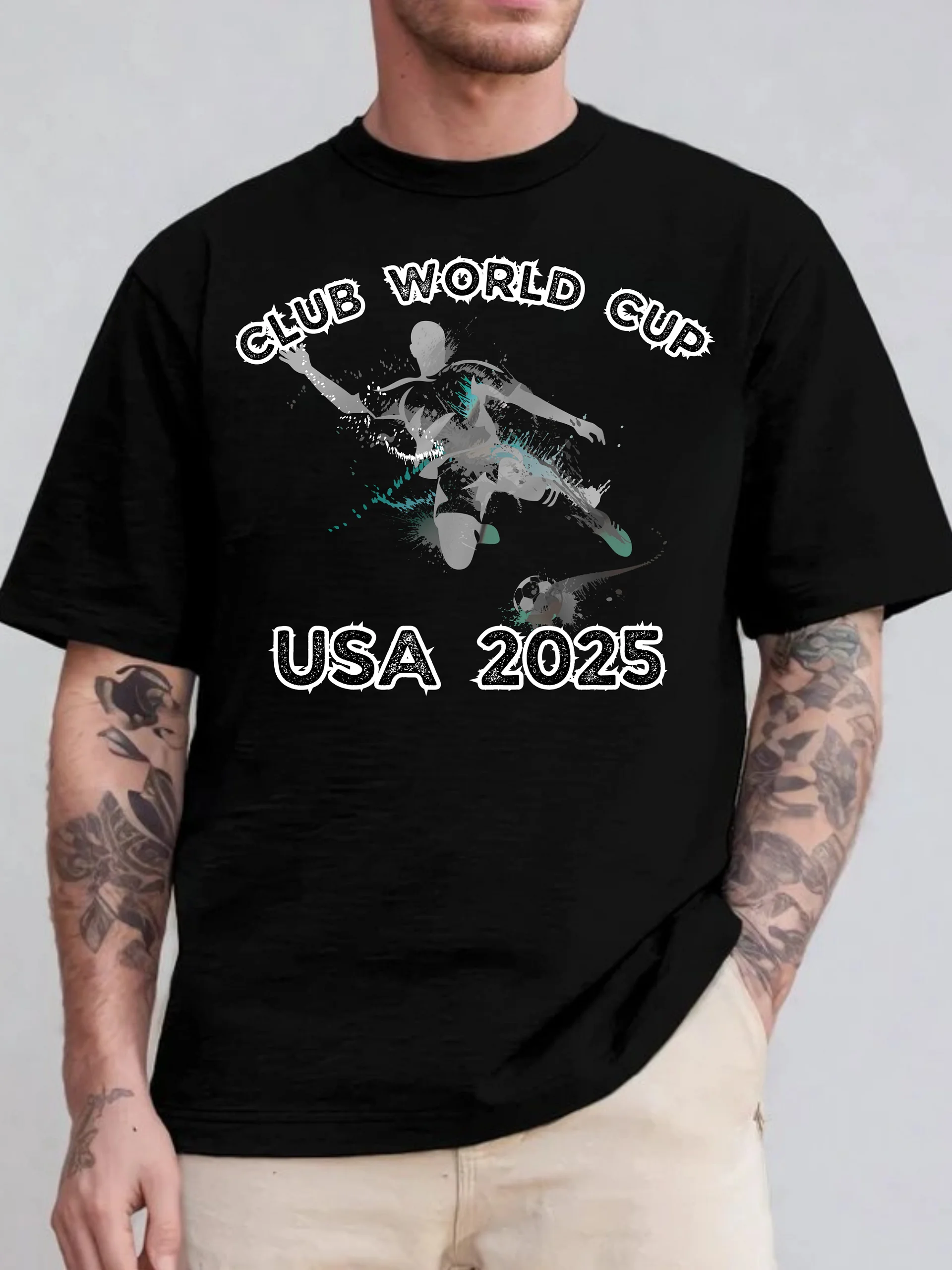 Club World Cup 2025 USA Soccer Grunge Bella+Canvas T-Shirt product image (1)