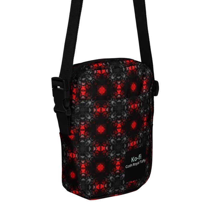 Goth Signature Patterned Crossbody Bag | Goth Royal Taffy | Ko-fi product image (1)
