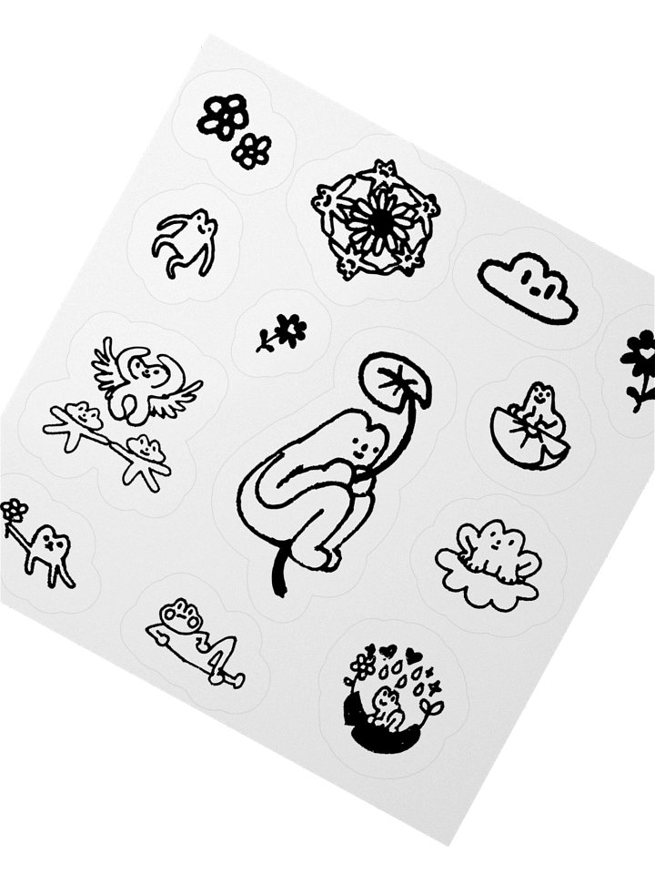 Doodle Stickers: Frogs and Flowers product image (5)
