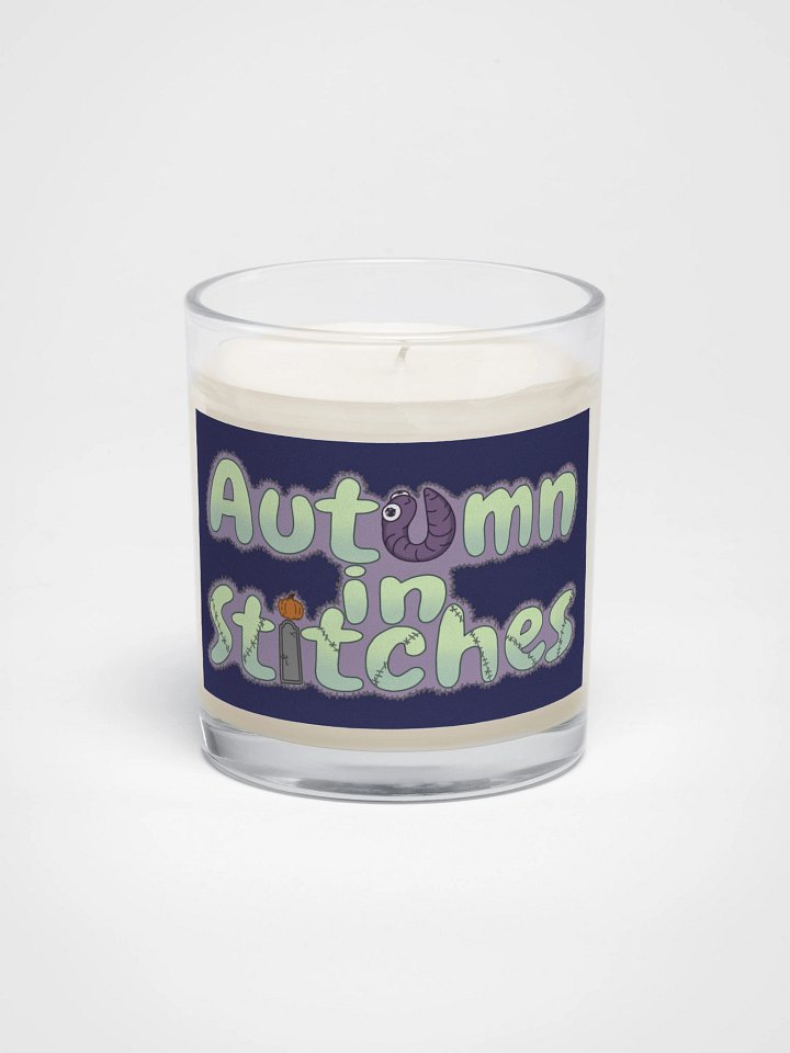 Autumninstitches Soy Wax Candle In A Clear Glass Jar product image (1)
