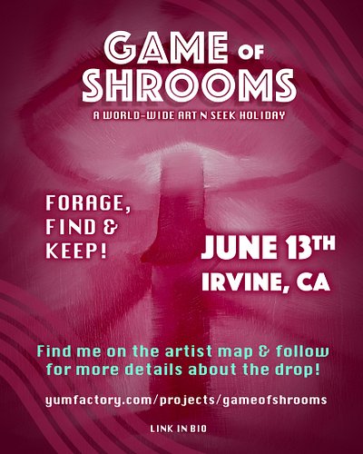 🍄 FORAGE, FIND & KEEP! - JUNE 13th! 🍄

It’s that time of year again! Game of Shrooms is a few weeks away and I’ll be hiding t...