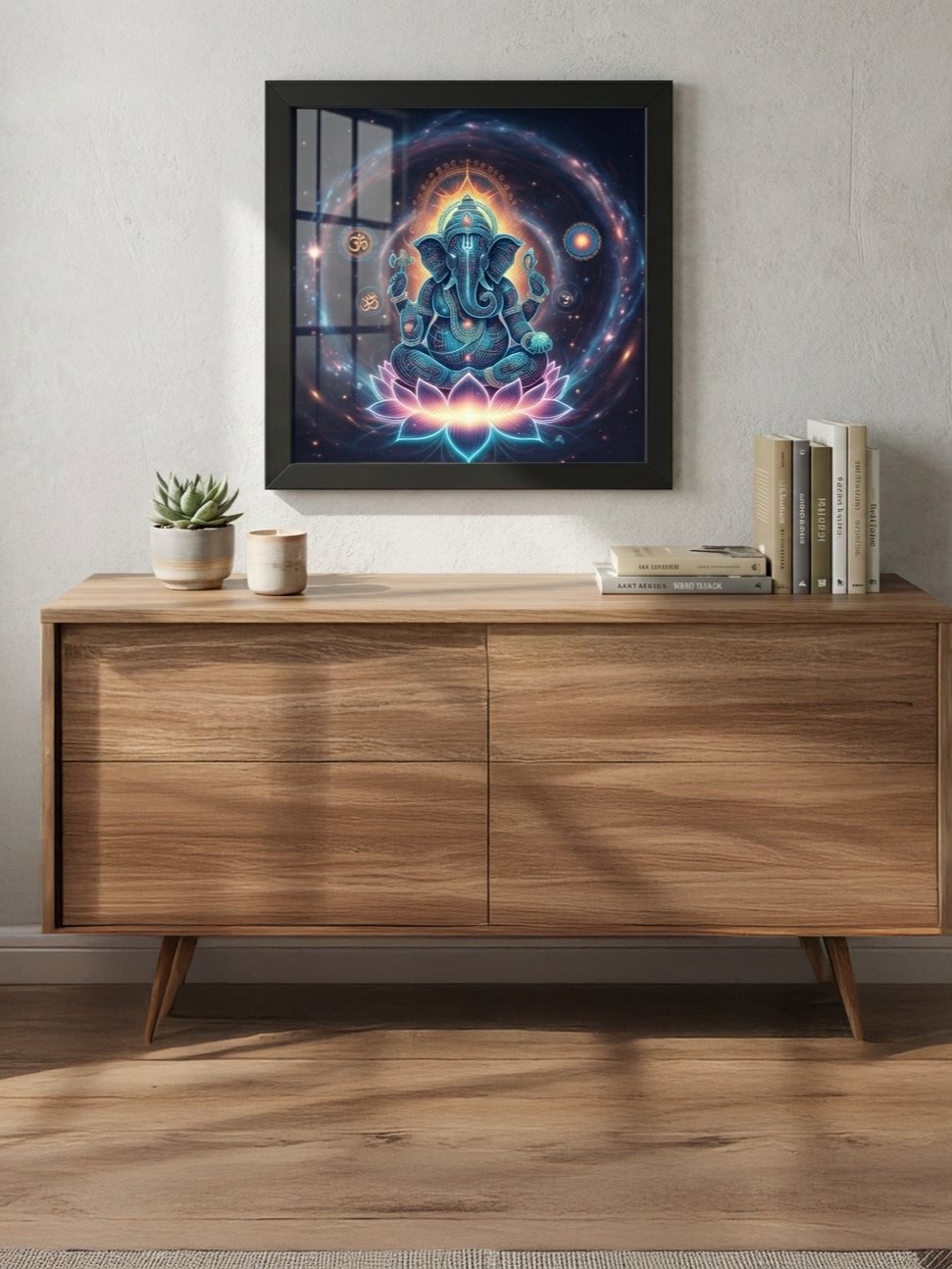 Cosmic Ganapati – Neon Nebula Ganesha Art product image (5)