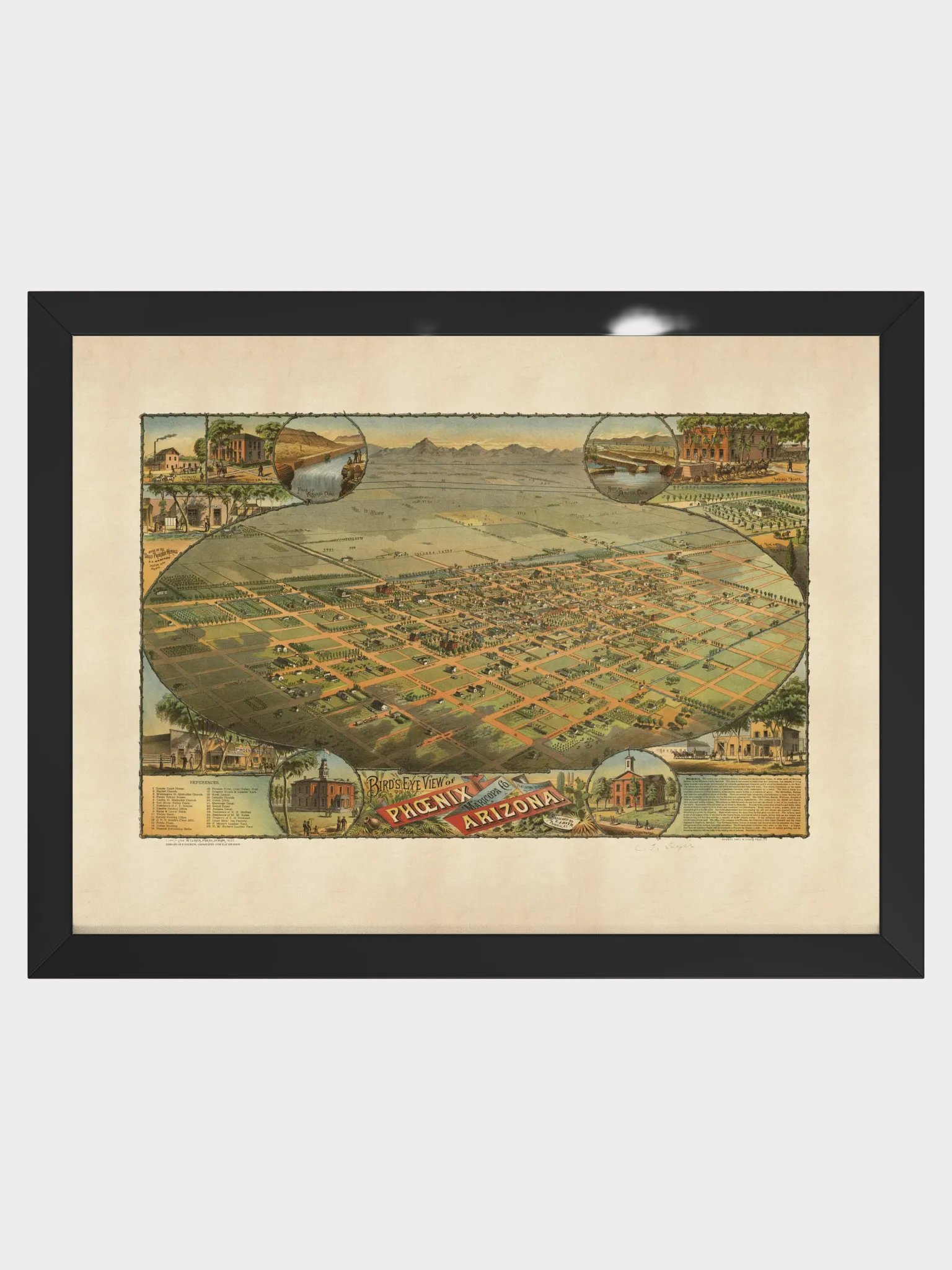 Phoenix Arizona 1885 (Framed Poster Print) product image (1)