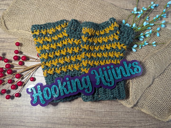 Double Cross Fingerless Gloves **PDF PATTERN** product image (2)