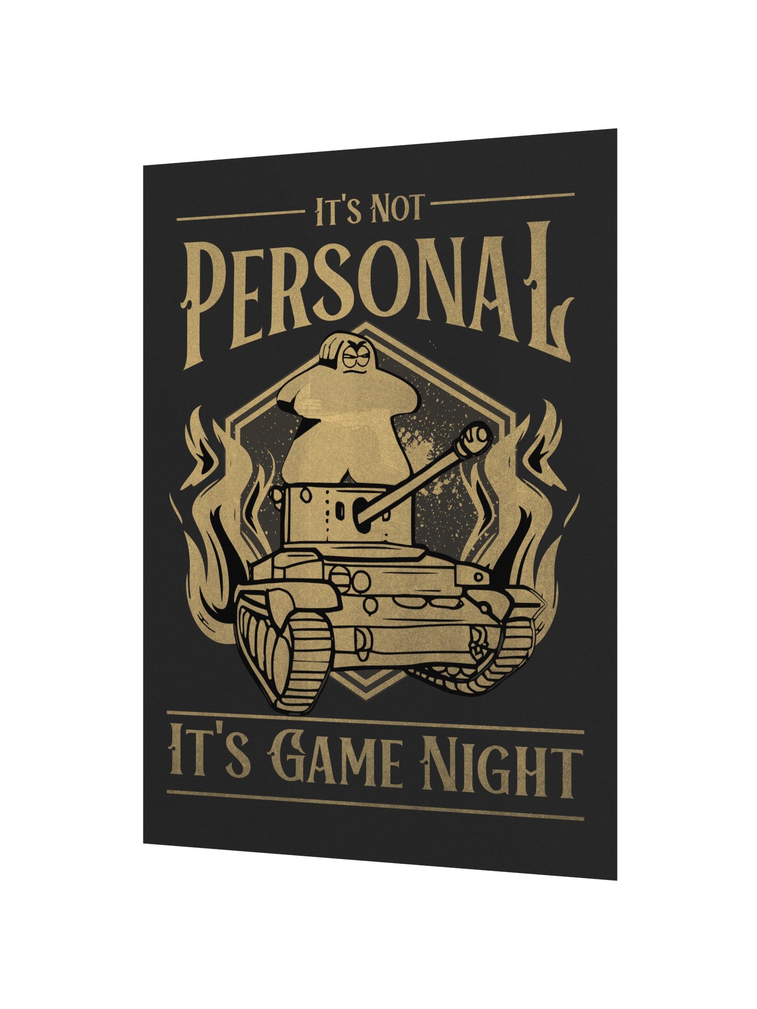 Meeple Soldier Game Night Board Game Room Poster - UNFRAMED product image (2)