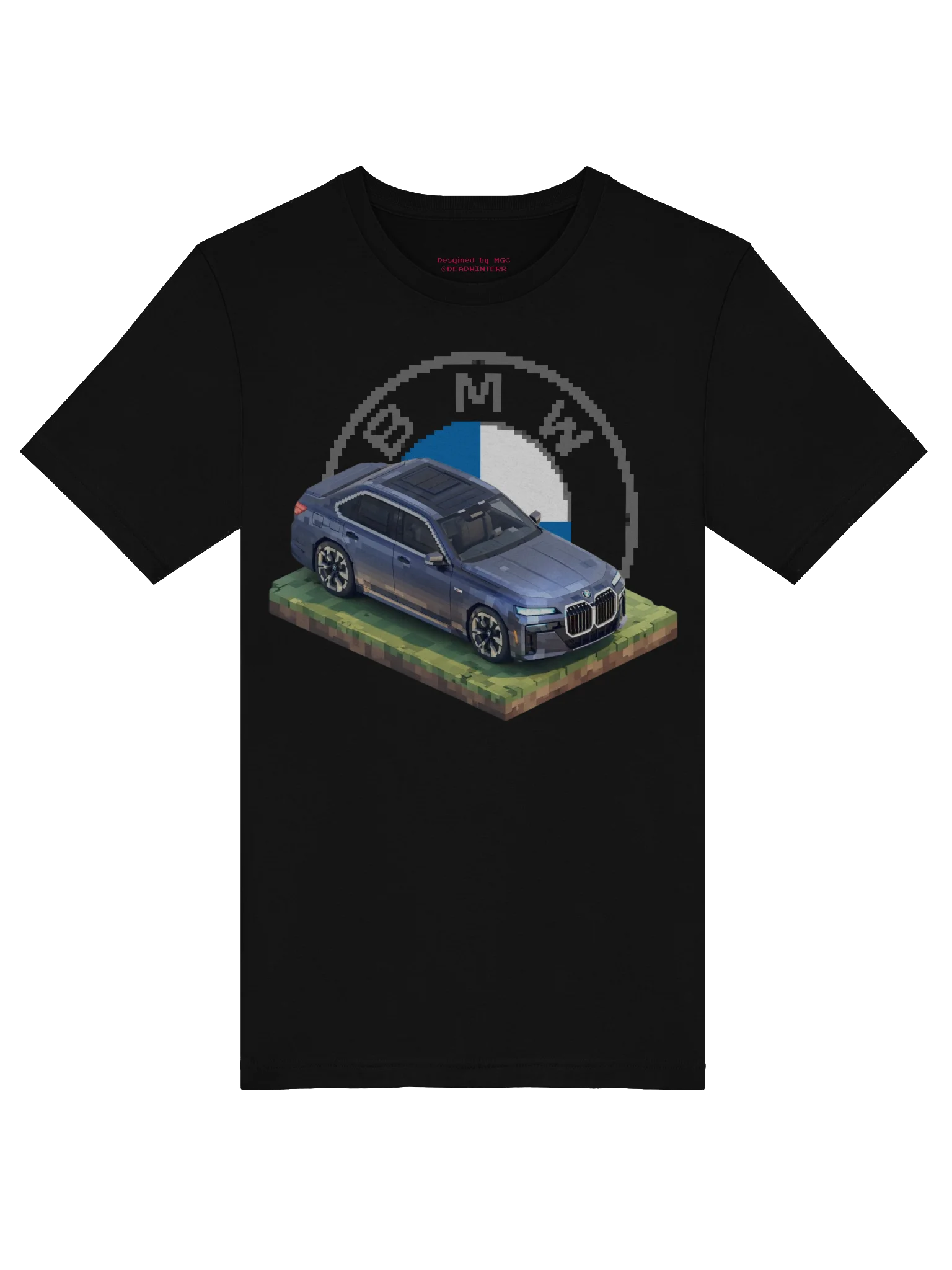 Frozen Blue BMW 7 Series Shirt (Pixel, Retro, Minecraft) product image (37)