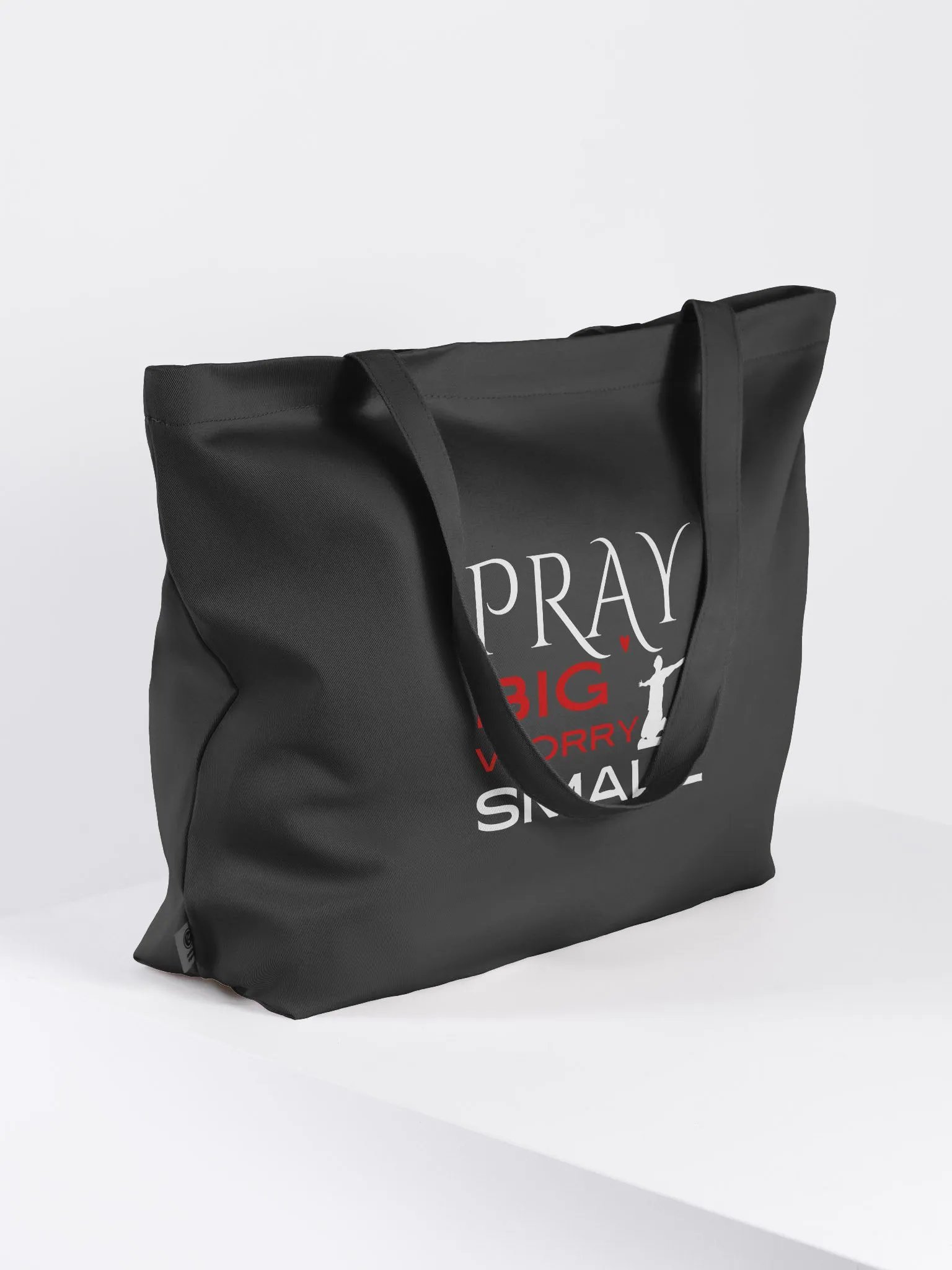 Pray Big, Worry Small Christian Faith Organic Tote Bag product image (3)