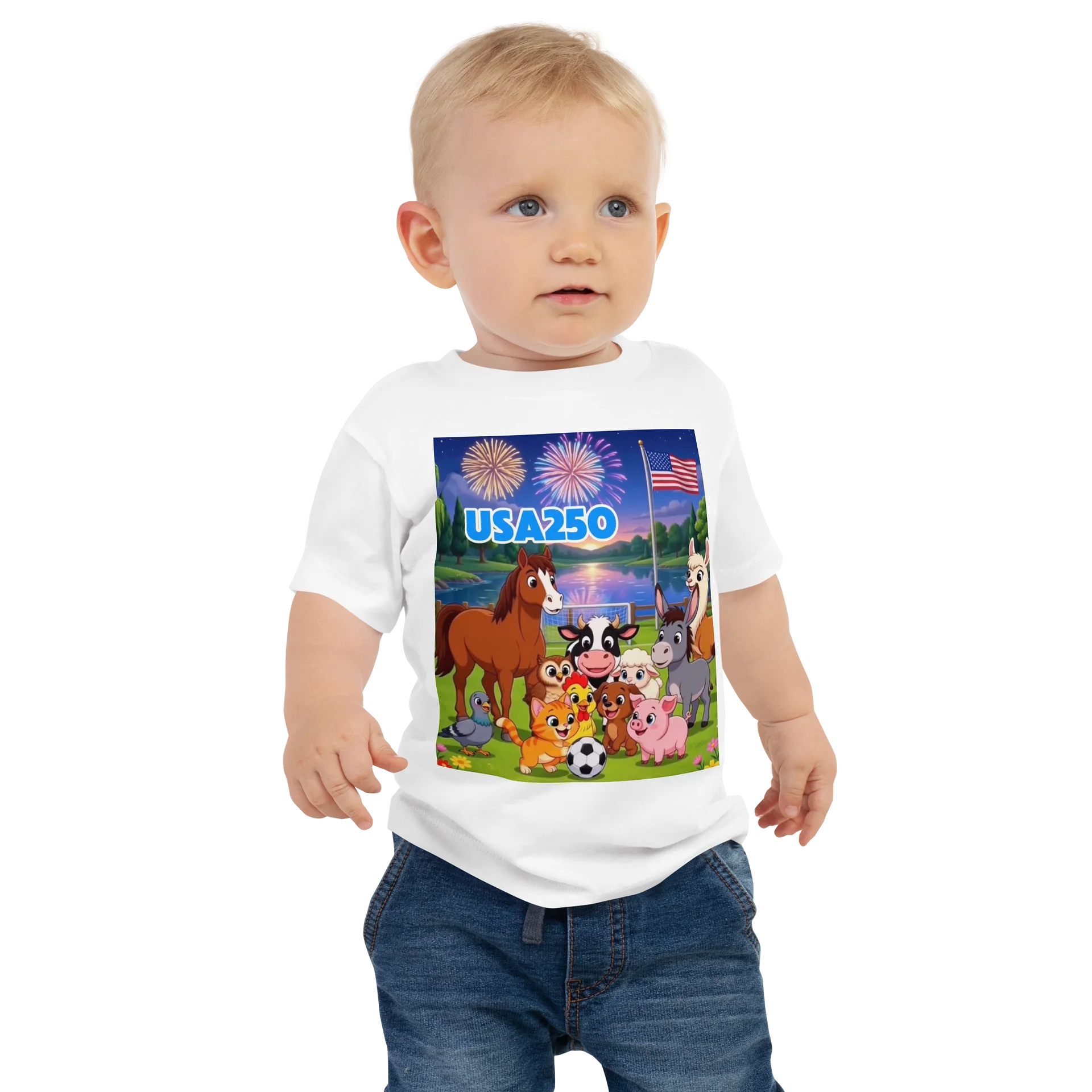 USA250 Farm Friends Baby Tee product image (1)