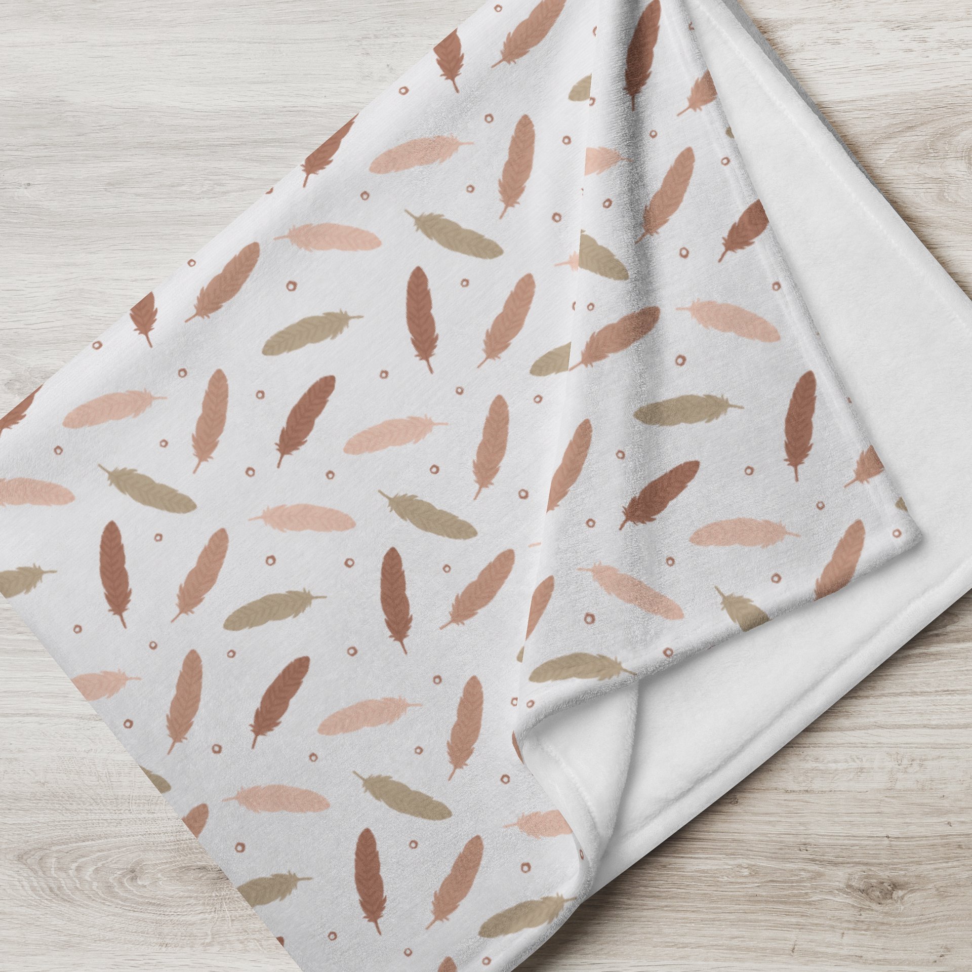 Mocha Mousse Feathers Throw Blanket product image (2)