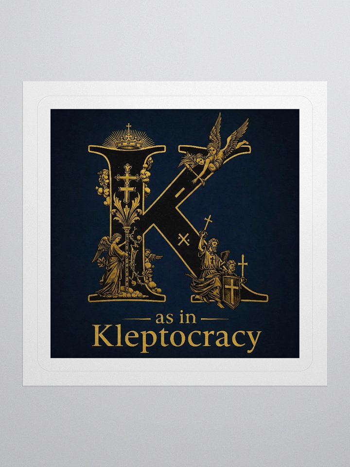 K as in kleptocracy sticker by dark alphabet product image (3)