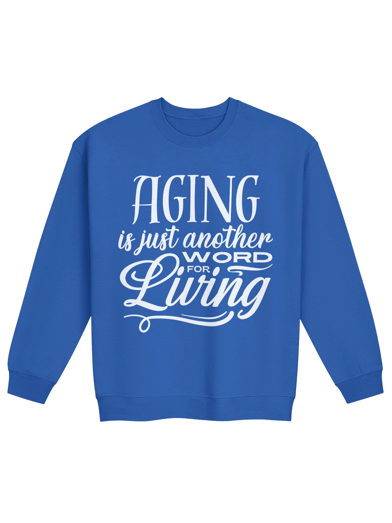 Classic Crewneck Sweatshirt by Gildan - "Aging is Just Another Word for Living" (Choice in Aging Logo Variant) product image (9)