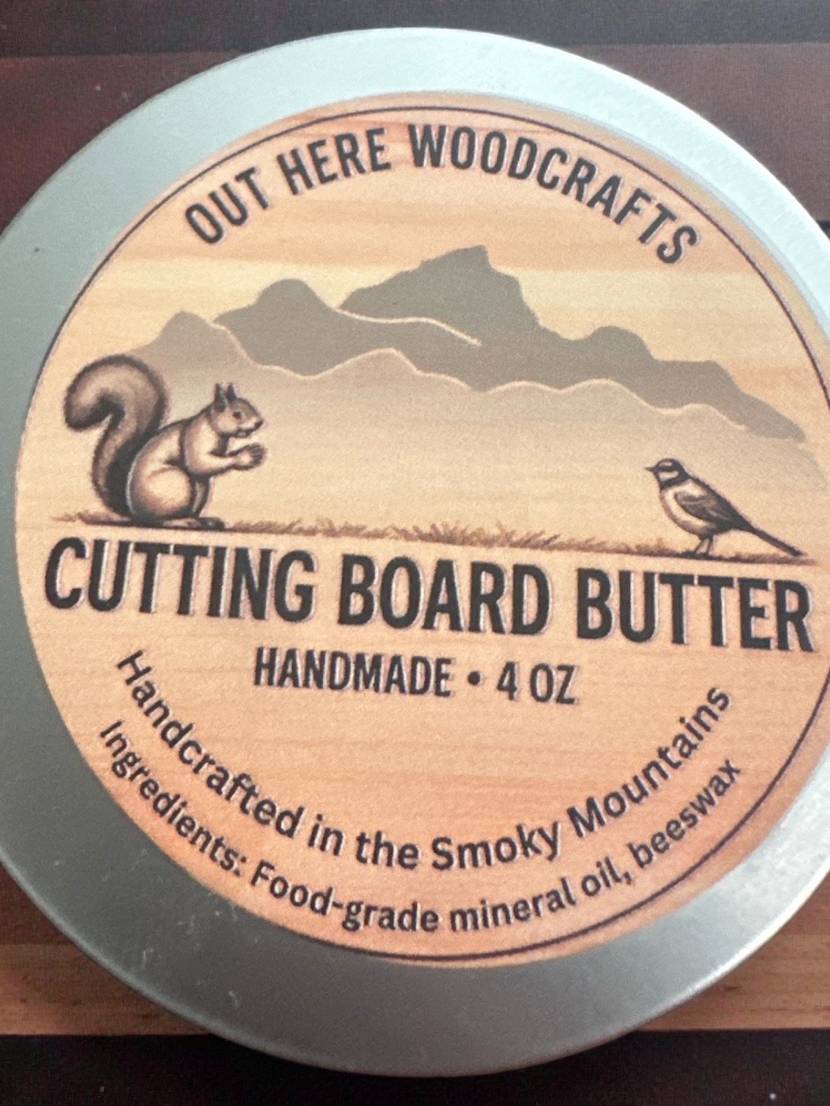 Handmade Cutting Board Butter – Food Safe Mineral Oil & Beeswax – 4 oz Tin product image (2)