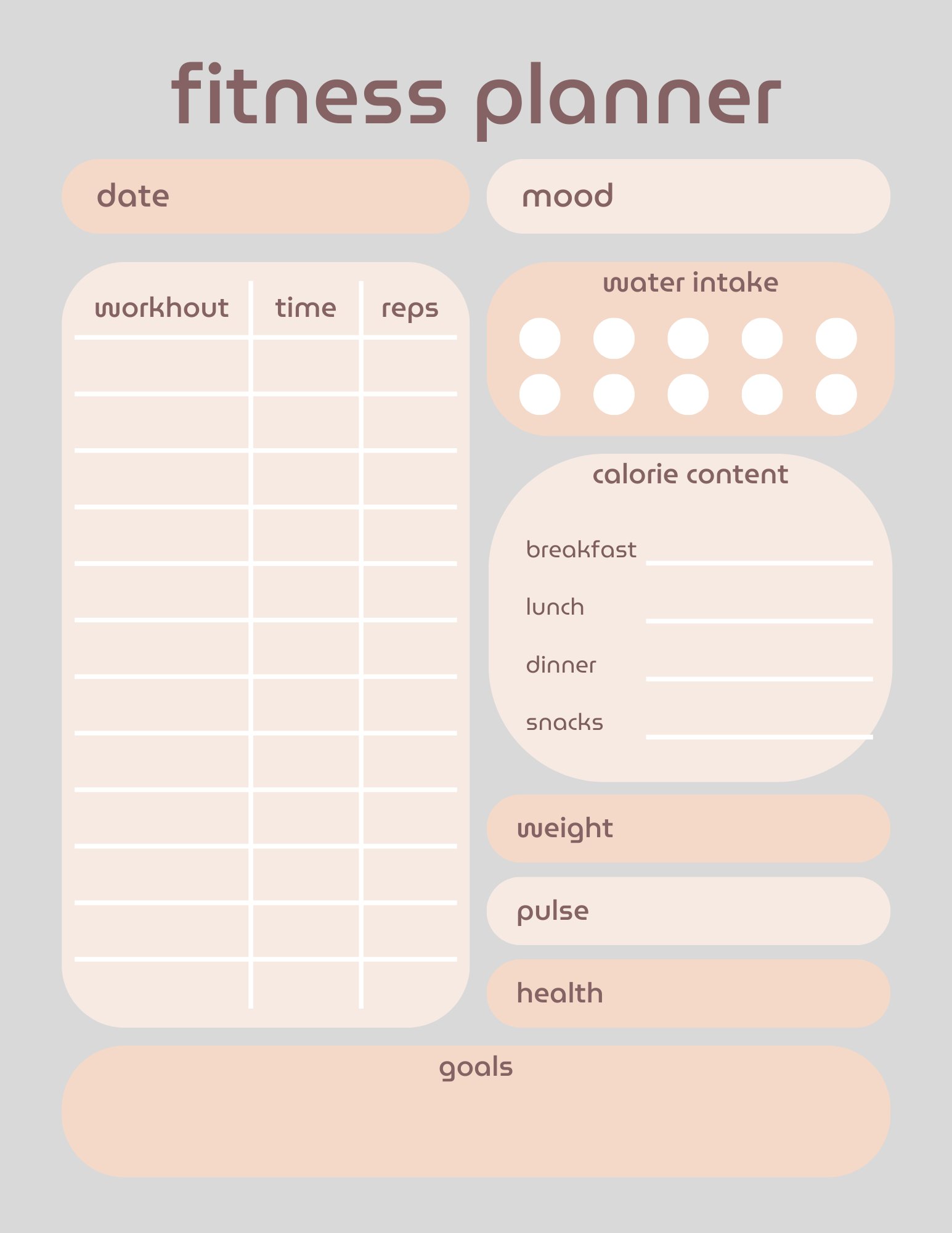 Fitness Planner product image (1)