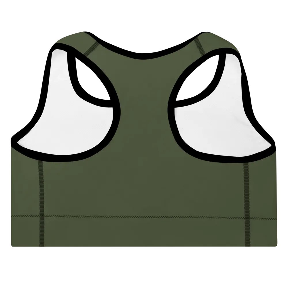 Olive Padded Sports Bra product image (9)