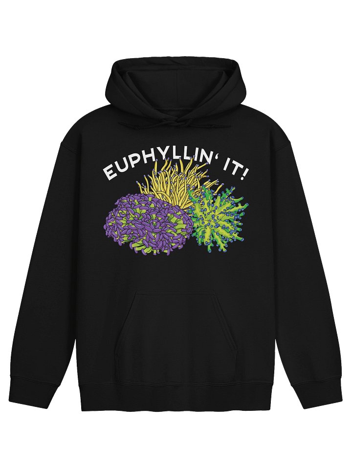 Euphyllin' It! Torch, Hammer, and Frogspawn Corals Hoodie for Reef Aquarium Lovers product image (1)