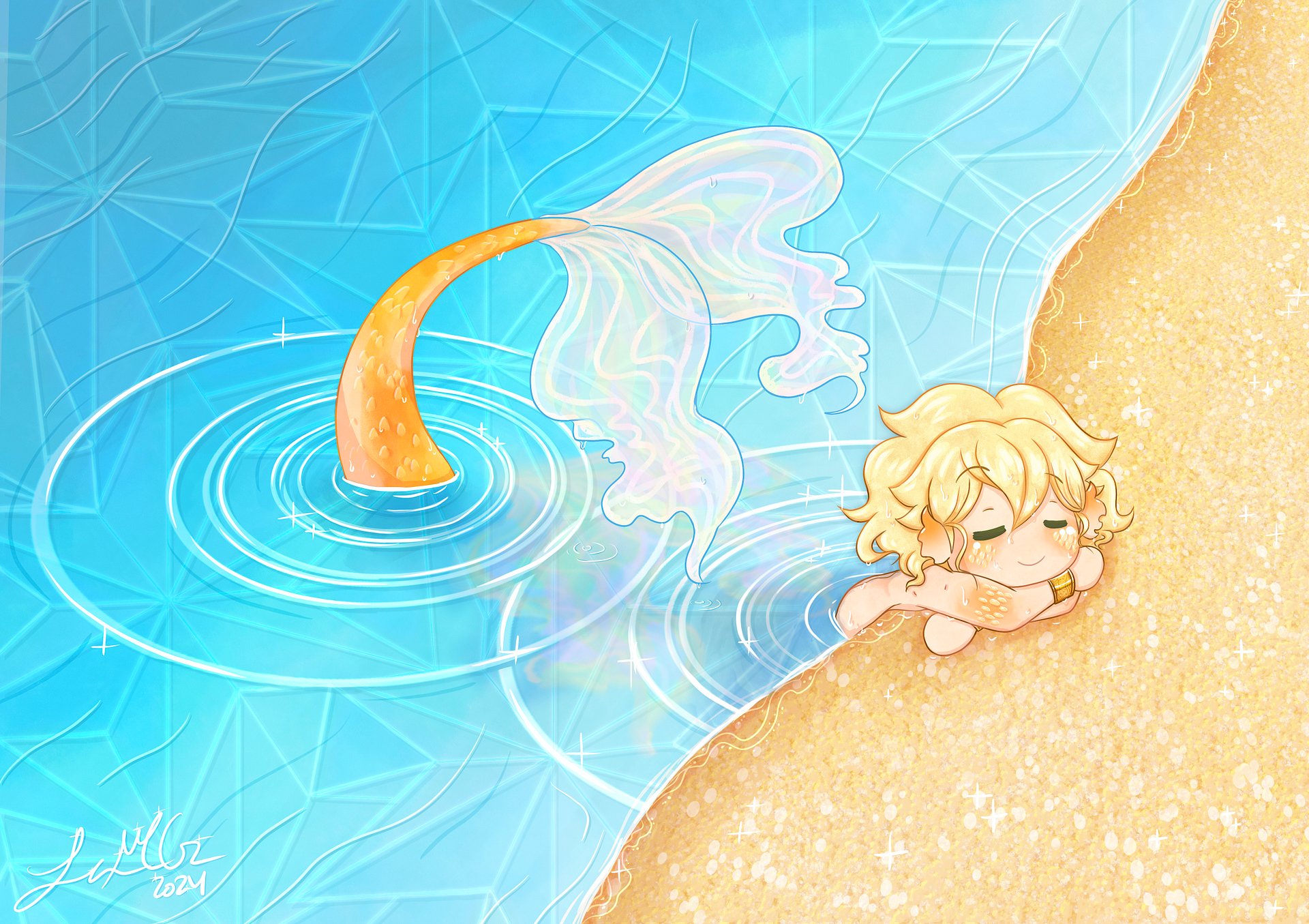 Mermaid on the Beach Towel product image (4)