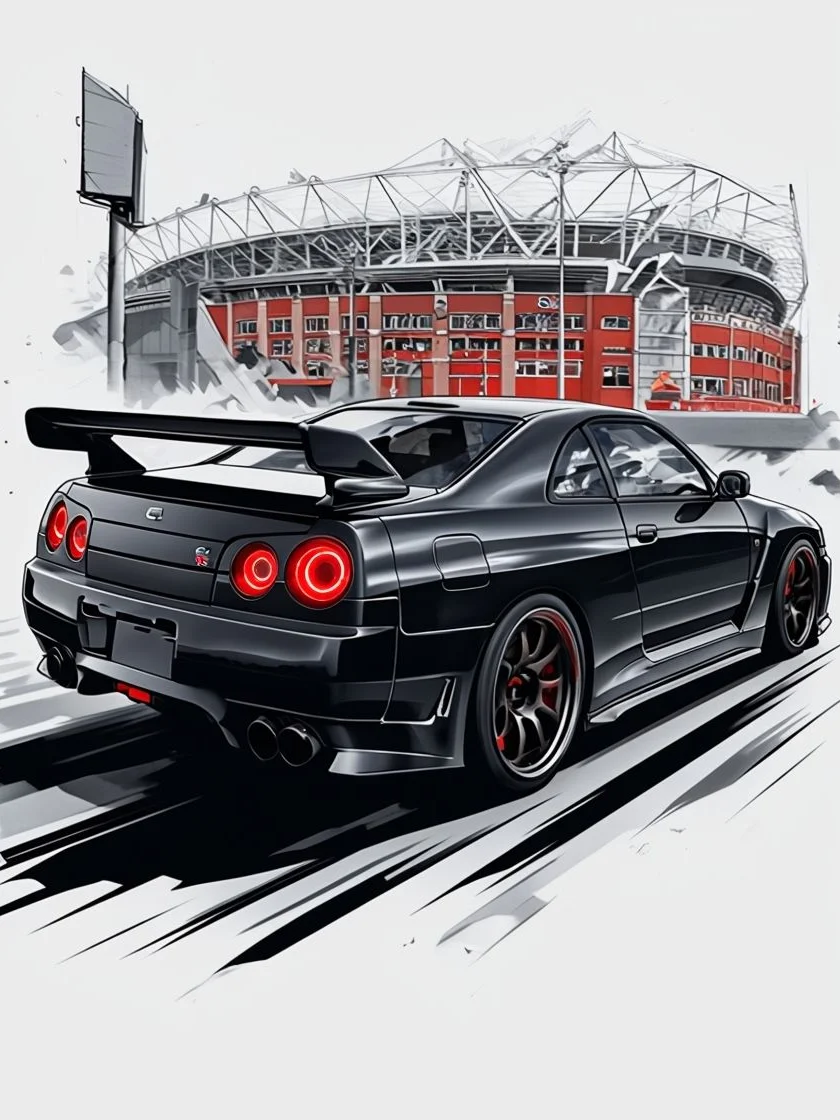 Sleek Speedster Stadium Drive Poster product image (1)