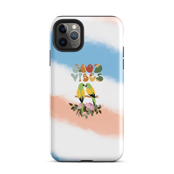 Good Vibes Cartoon Birds iPhone Tough Case product image (26)