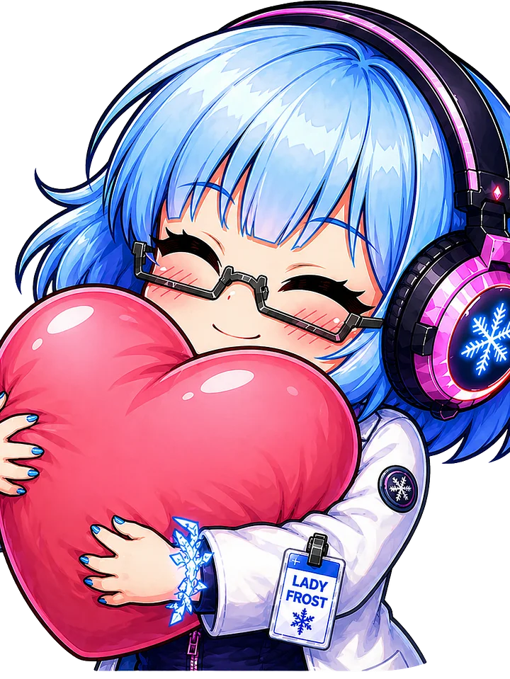 Lady Frost Big Heart Emote - Die Cut Sticker product image (1)