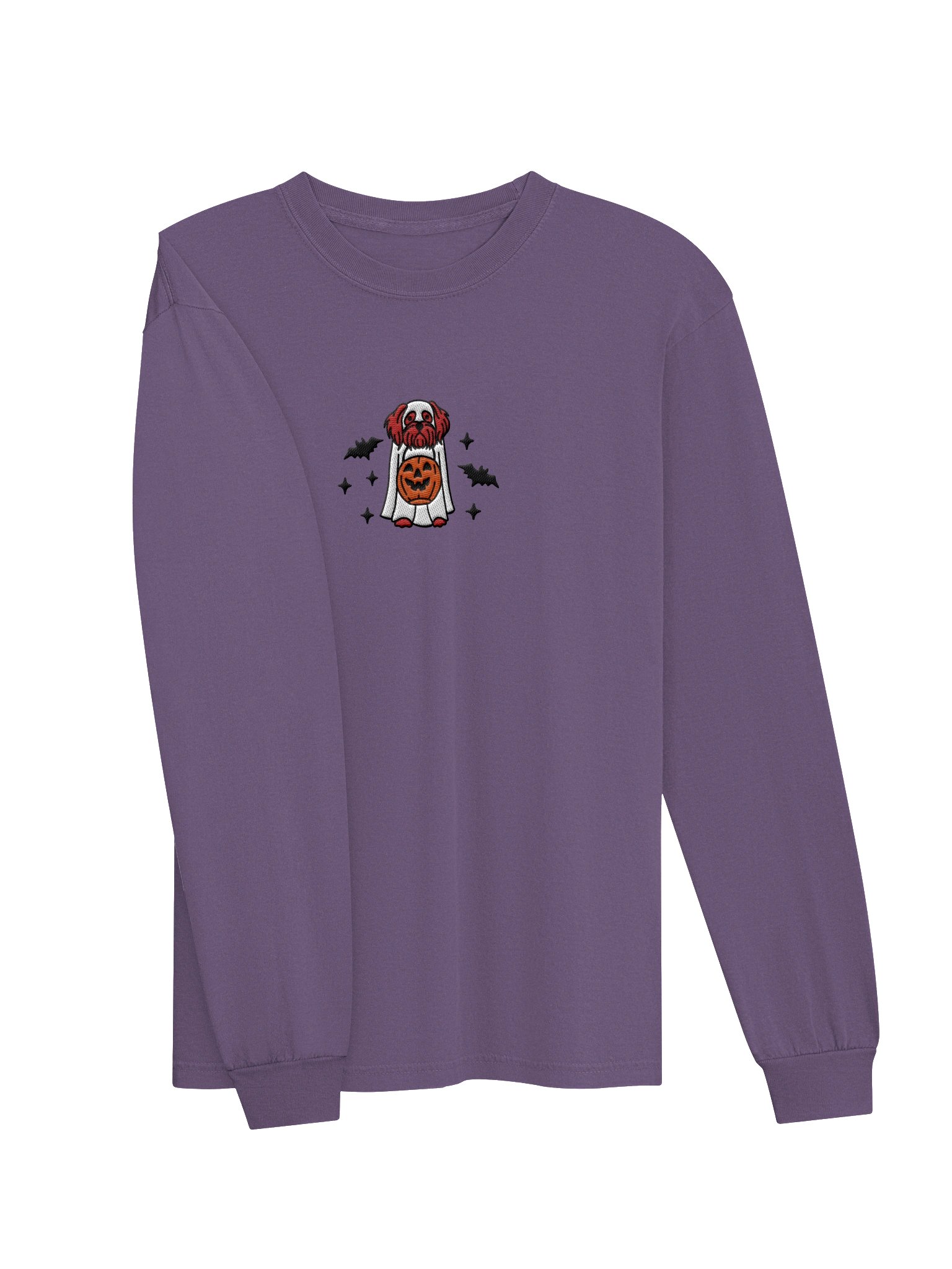 Halloween Shih Tzu(Red) Embroidered Long-Sleeve T-Shirt product image (19)