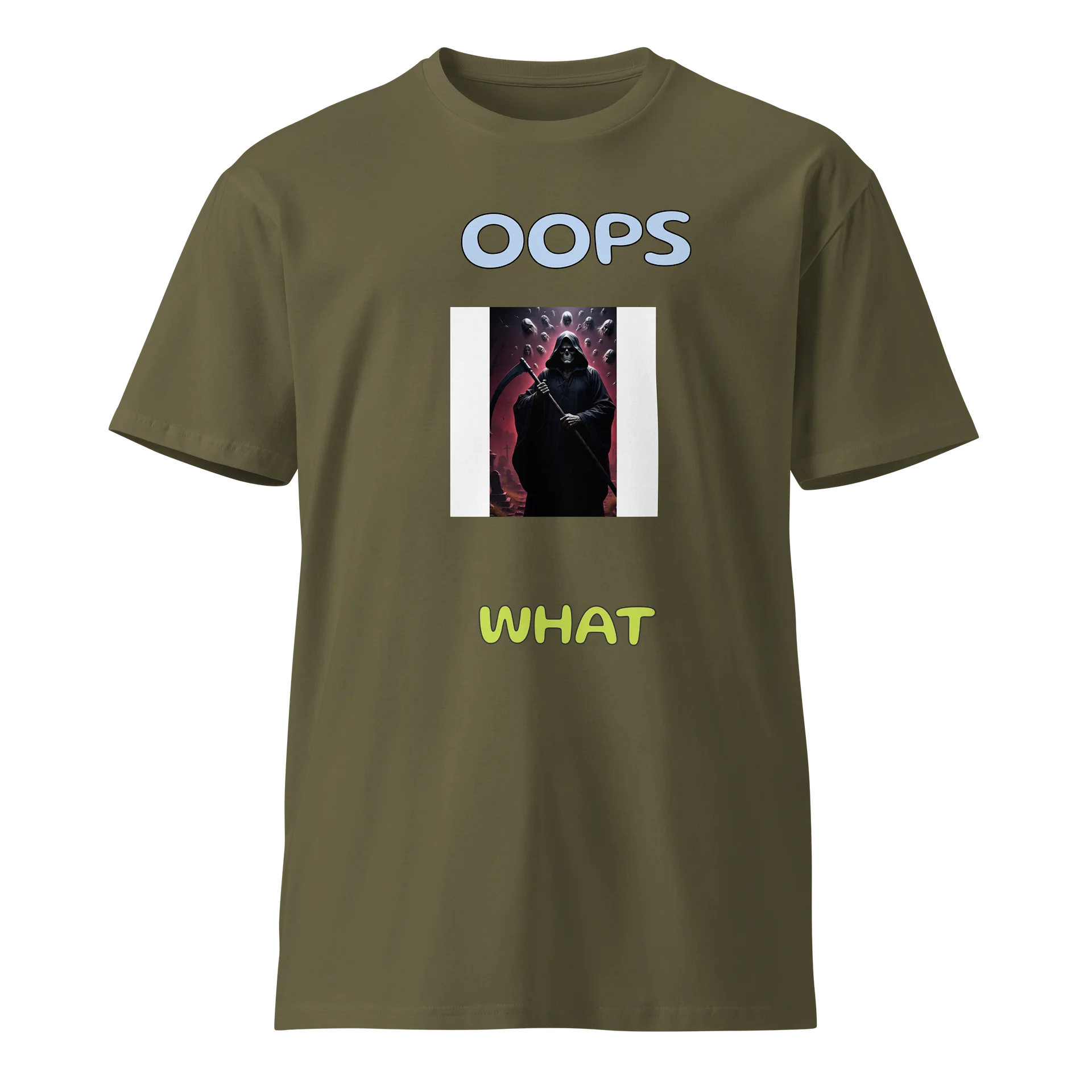 Grim Reaper Oops image Unisex Tee product image (1)