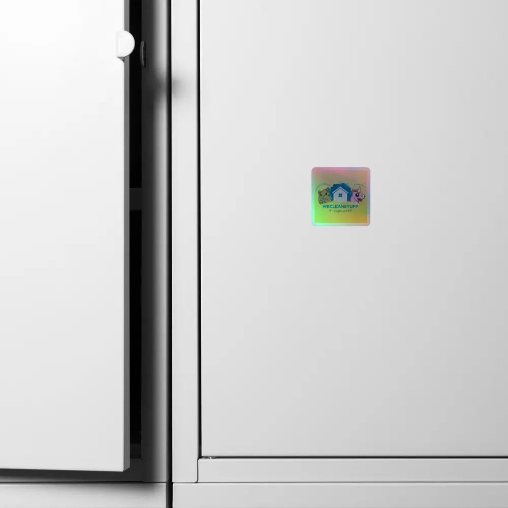 We Clean Stuff Holographic Sticker product image (6)