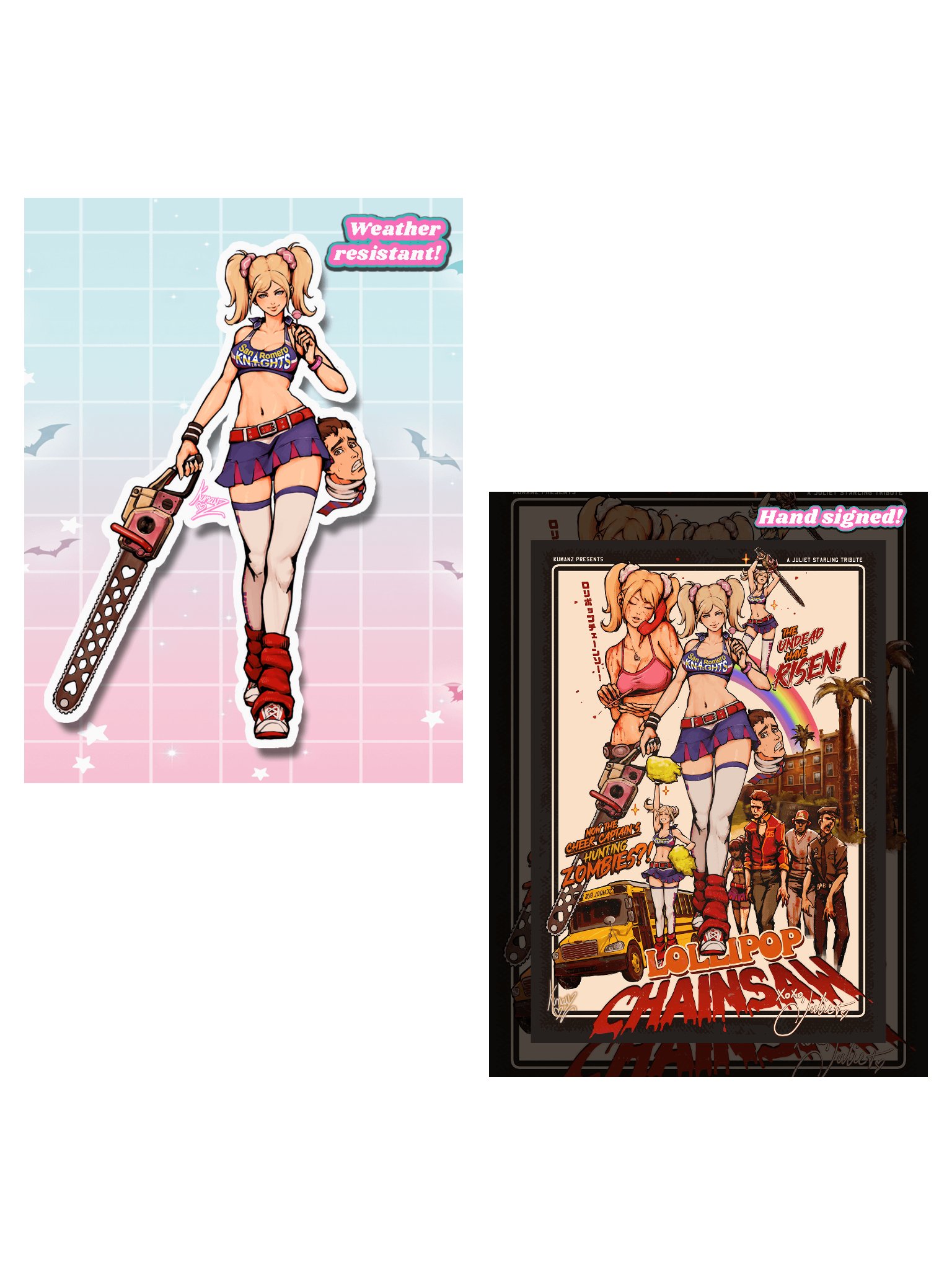 Zombie Hunter Juliet Signed Print + XL Sticker product image (1)