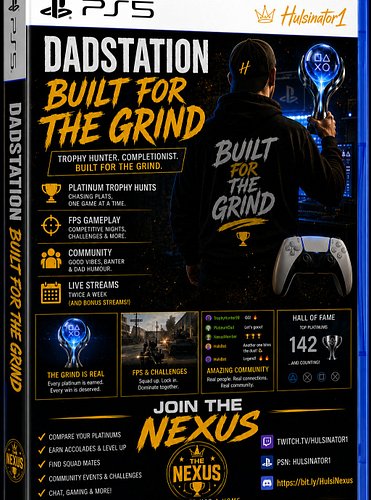 🏆 BUILT FOR THE GRIND 🎮
Hi, I'm Hulsi—a dad, gamer, and PS5 trophy hunter chasing that next Platinum while building an awesom...
