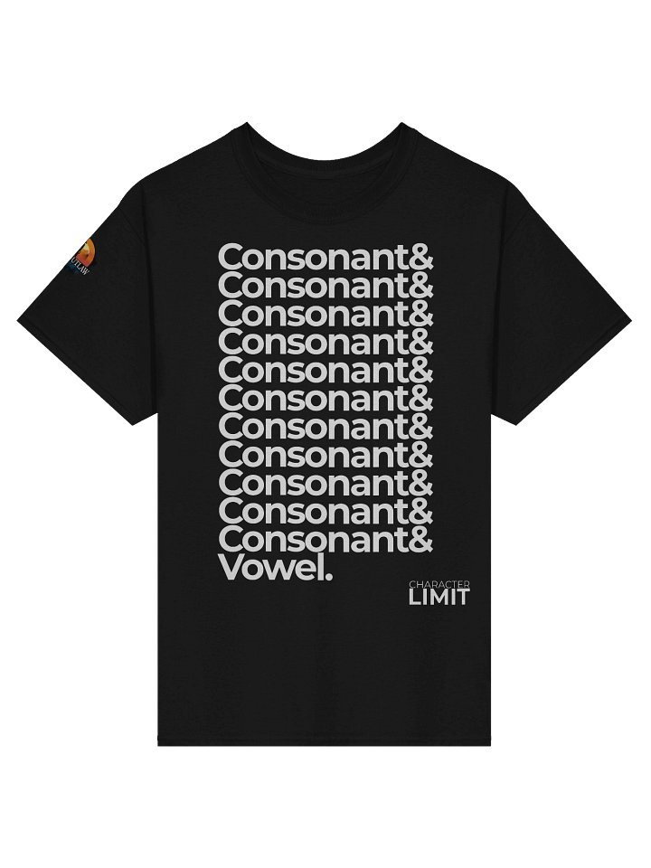 Character Limit Consonant& T-Shirt product image (1)