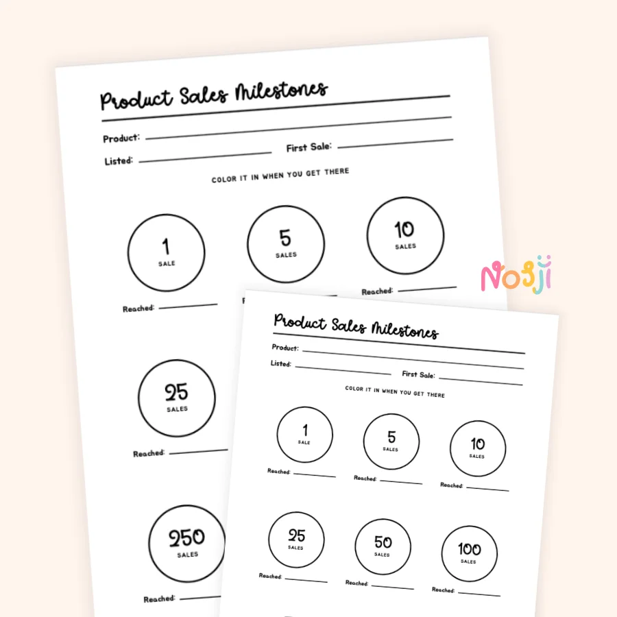 Product Sales Milestones Printable Sales Tracker product image (1)