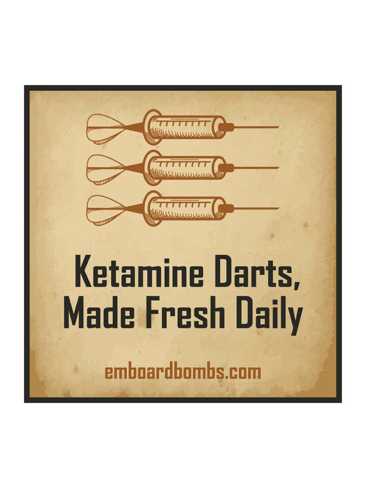 Ketamine Darts Sticker product image (1)