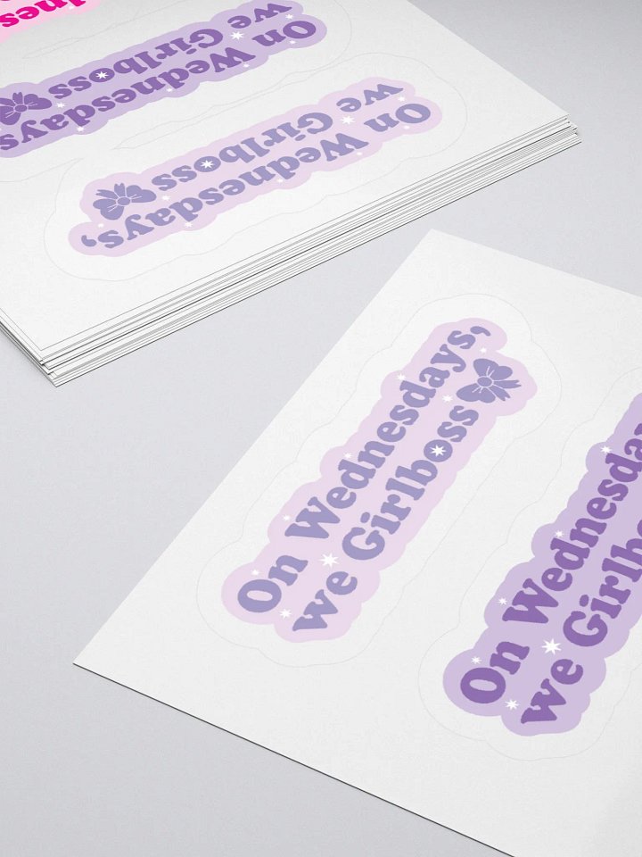 On Wednesdays, We Girlboss Assorted Sticker Sheet product image (1)