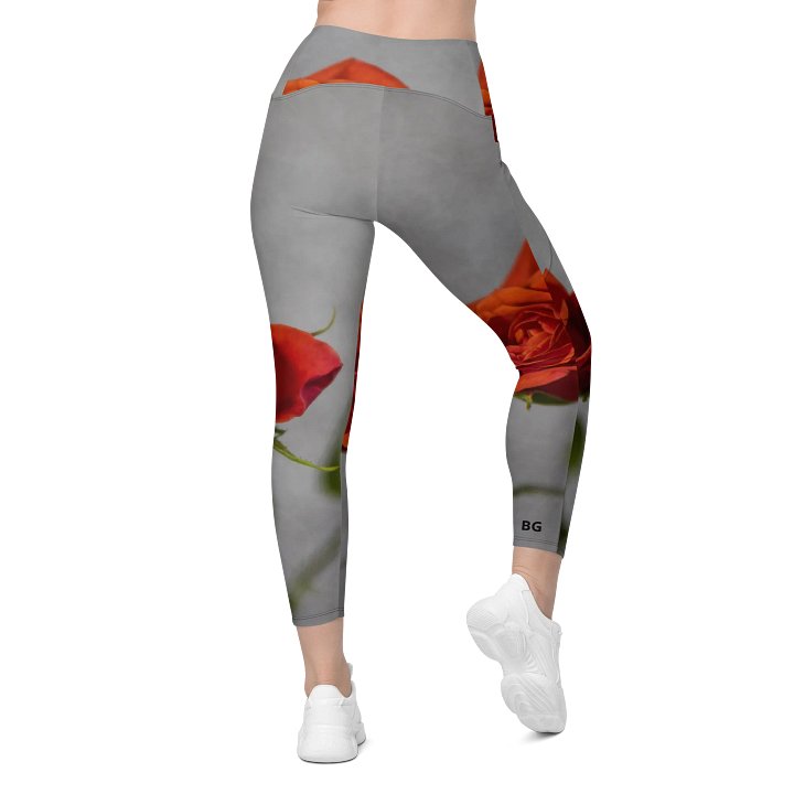 'Love Me' Crossover Leggings with Pockets product image (2)