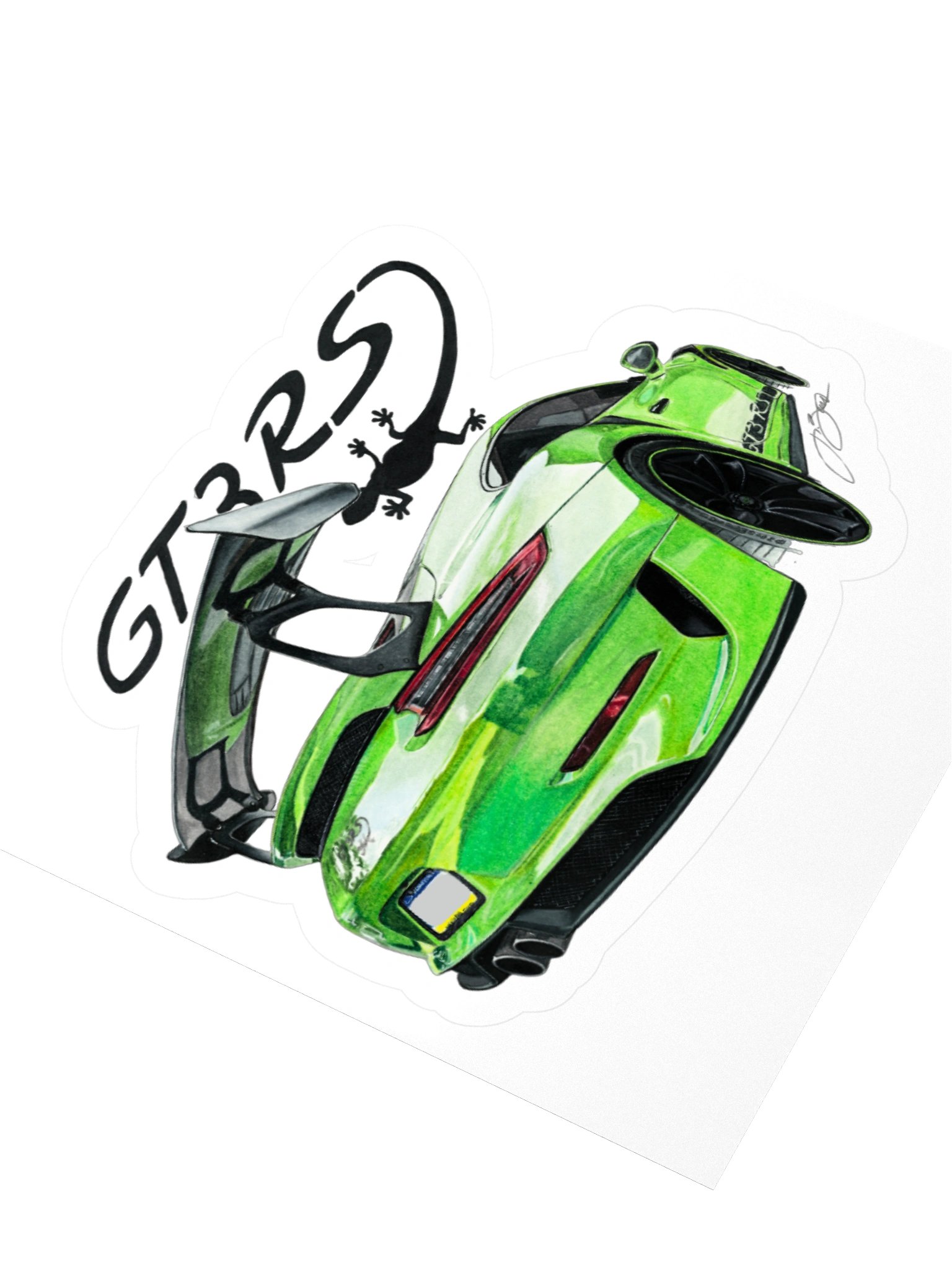 Green Lizard Kiss Cut Sticker product image (8)