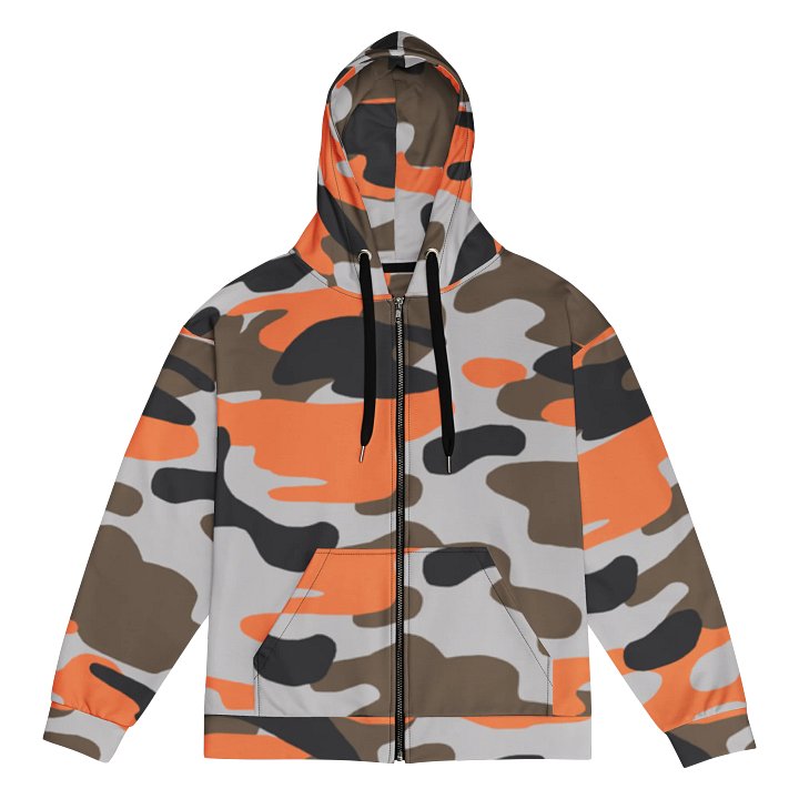 N.C Pig Farmers Orange Camo Zip Hoodie product image (1)