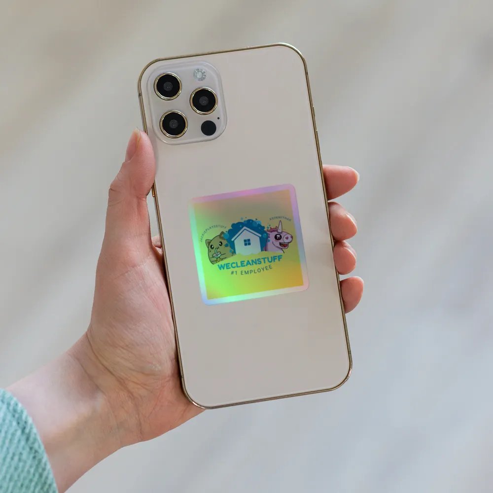 We Clean Stuff Holographic Sticker product image (8)