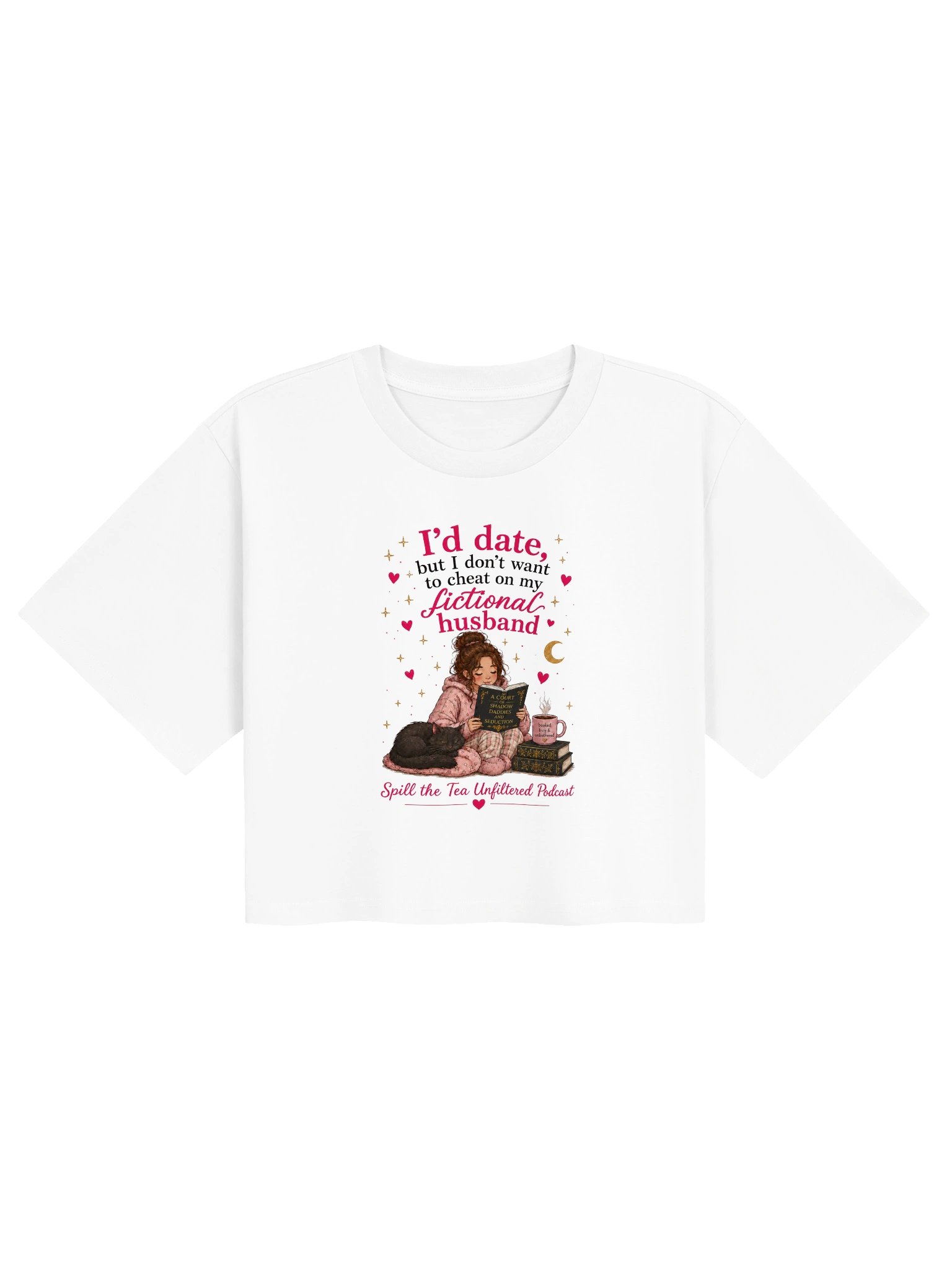 Fictional Husband Bookish Crop Tee product image (5)