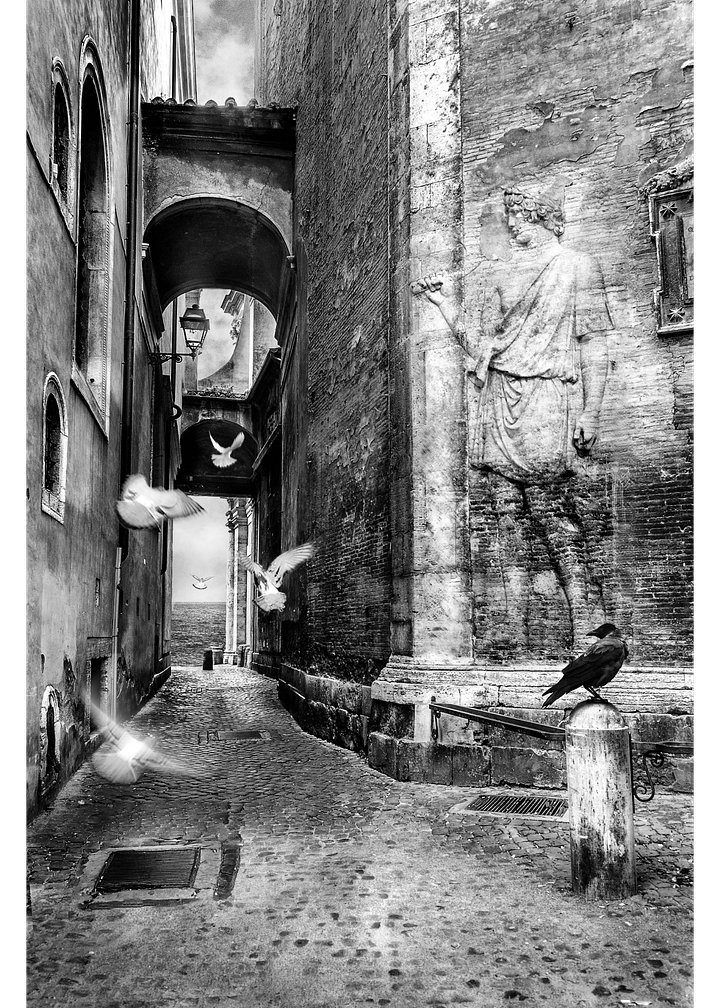 Behind the corner in Rome - Print product image (1)