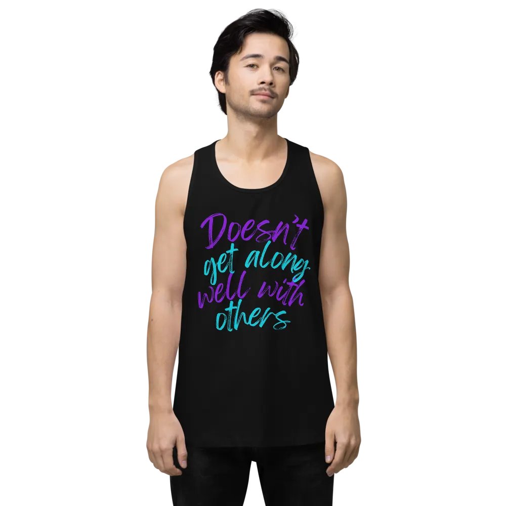 Cinnaschick Doesn't Get Along Men's Tank product image (24)