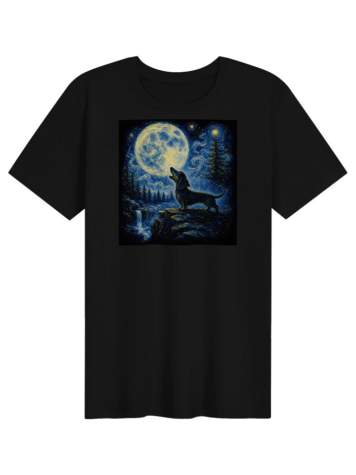 Moonlit Dachshund T-Shirt – Starry Night Wiener Dog Tee product image (1)