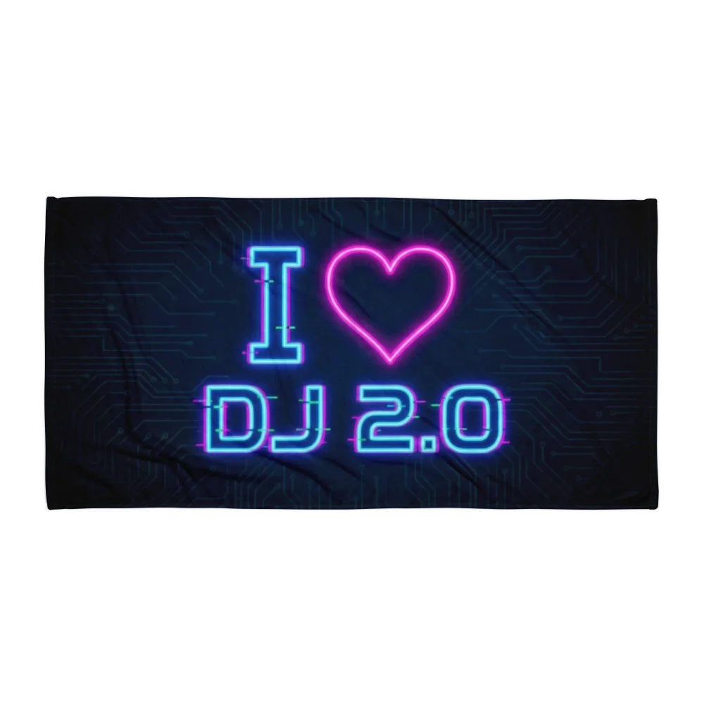 I Love DJ 2.0 Beach Towel product image (1)