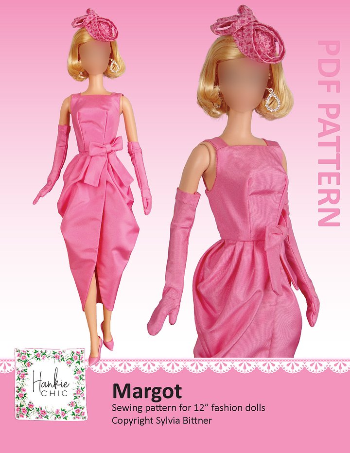 Margot sewing pattern for 12" fashion dolls product image (1)