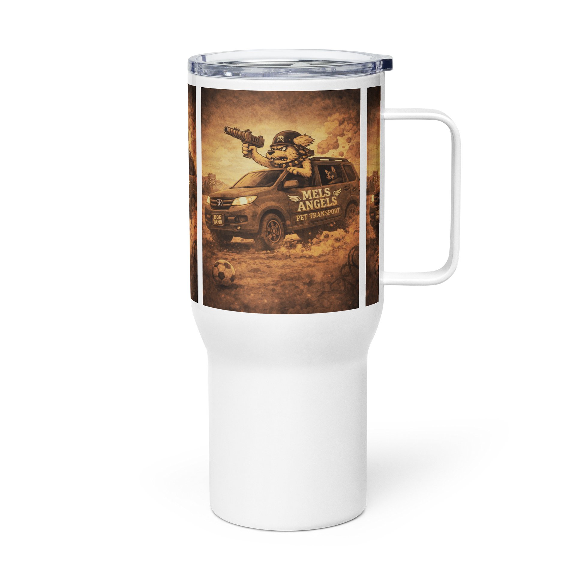 Dog Tank Badge Travel Mug | Mel’s Angels Pet Transport 25oz & 40oz Insulated Tumbler product image (4)