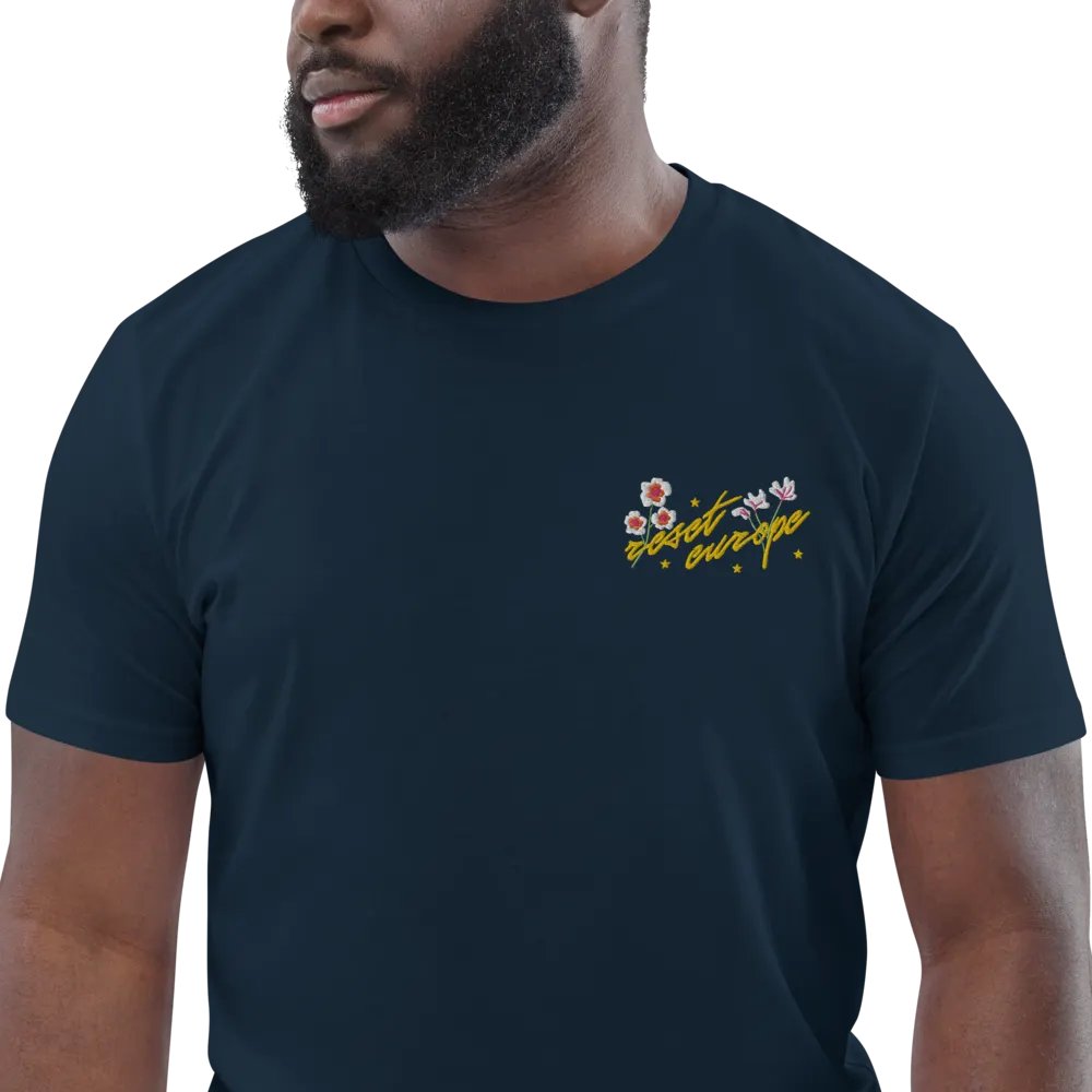 reset europe w/ flowers embroidered t-shirt - 100% organic cotton product image (5)