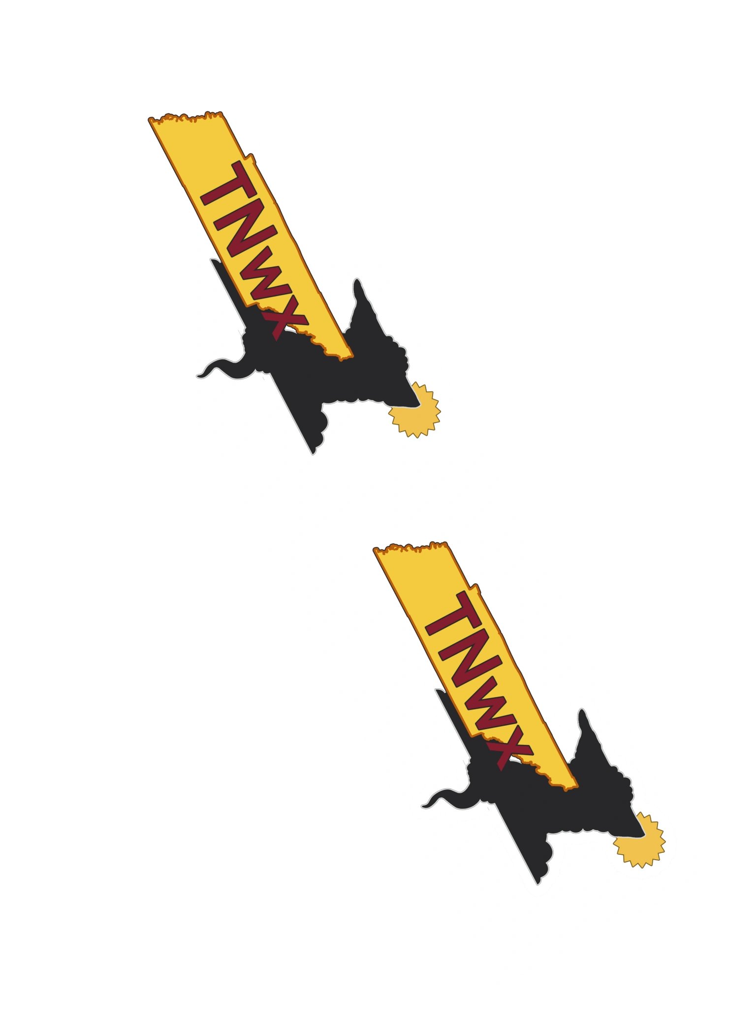 TNwx State Cb Outline Stickers (15"x3.75" sheet) product image (2)