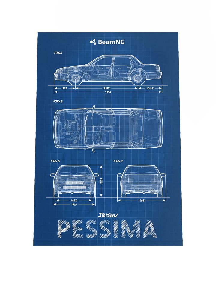 Ibishu Pessima (1988 - 1991) Blueprint Poster product image (1)