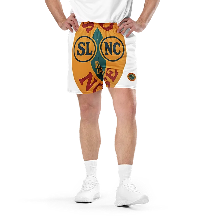 SLNC Logo Mesh Shorts (White) product image (2)